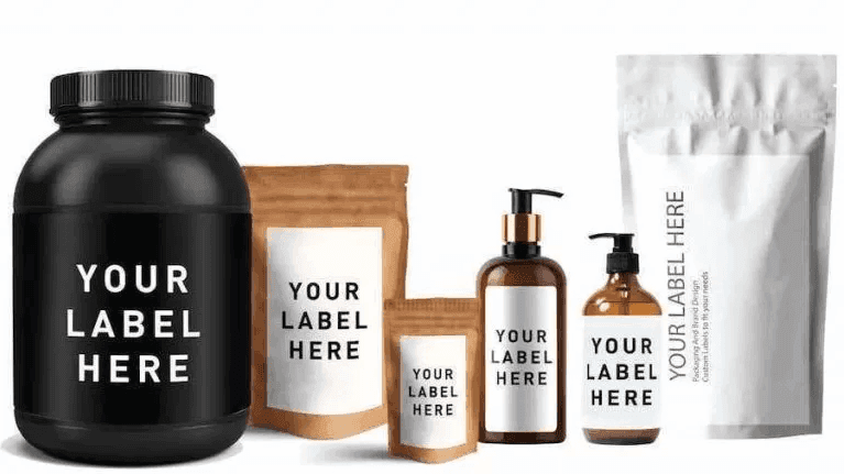 Private label dropshipping and product branding service illustration