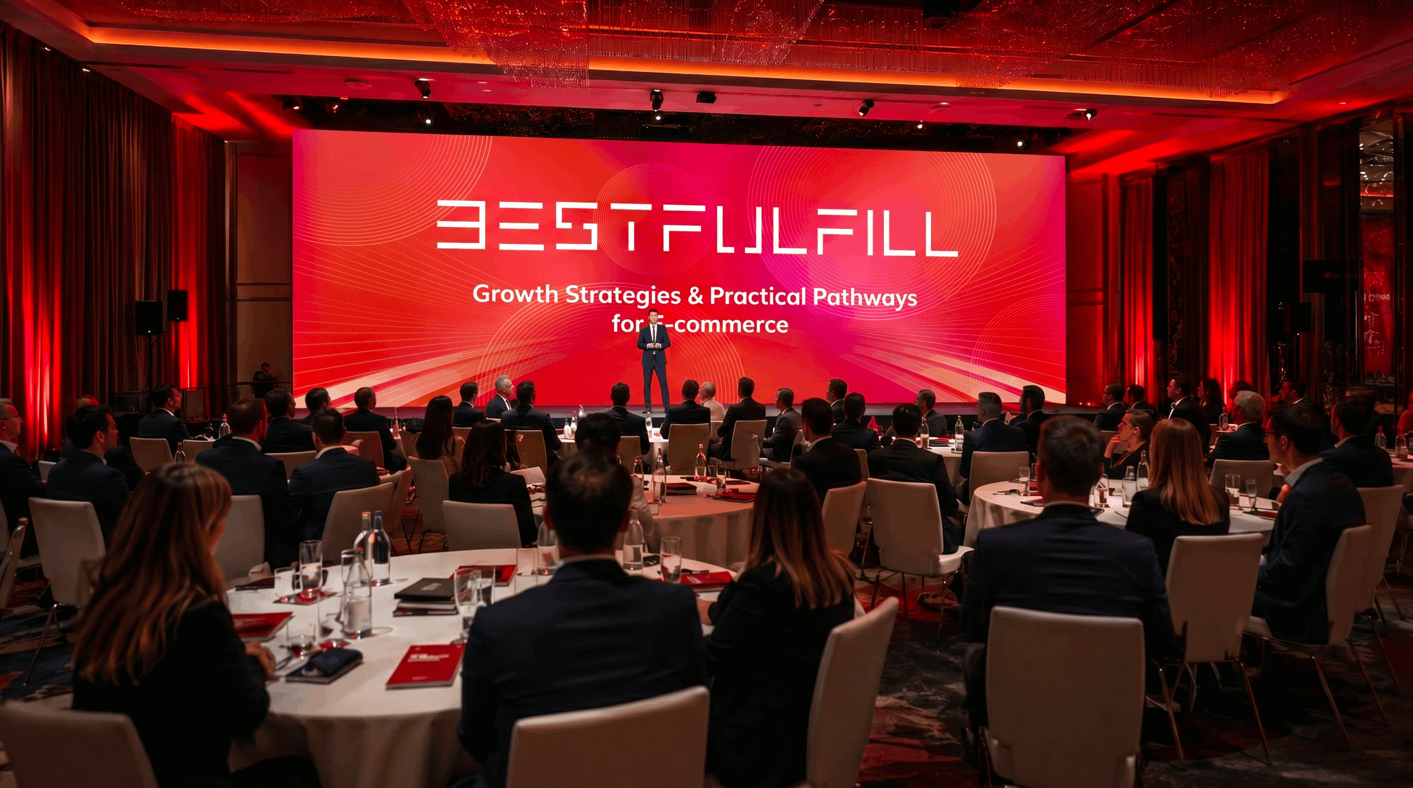 Bestfulfill conference stage with ecommerce attendees