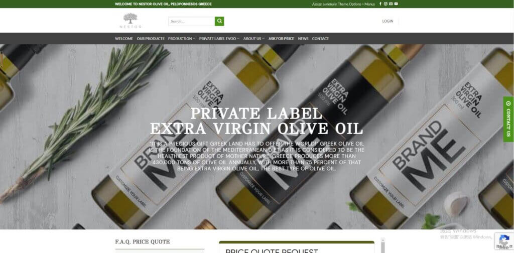 Nestor Olive Oil private label olive oil