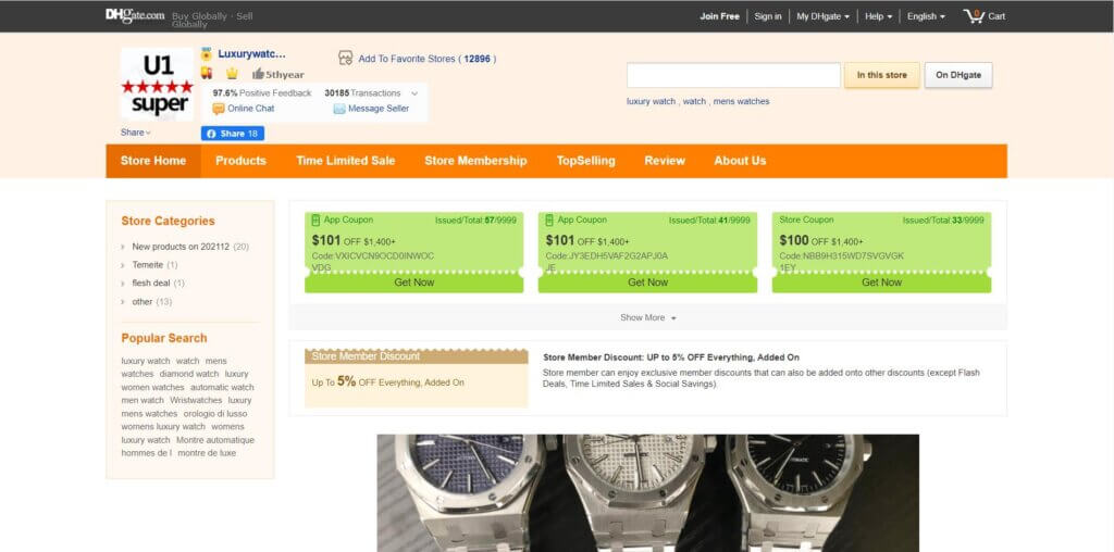 Best DHgate Sellers - Luxurywatches