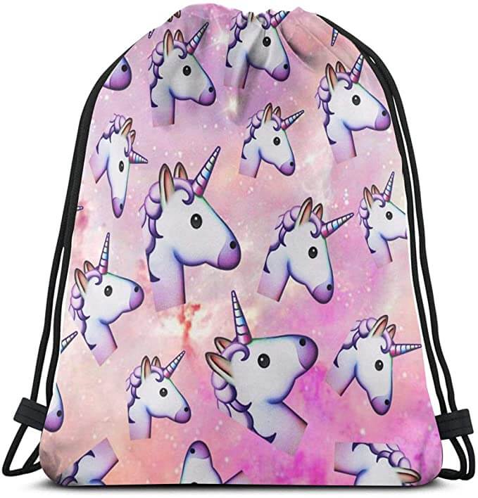 3D Unicorn Print Backpack Drawstring Bag